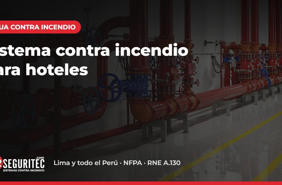 Red de agua contra incendio y válvulas para sistema contra incendio de hoteles