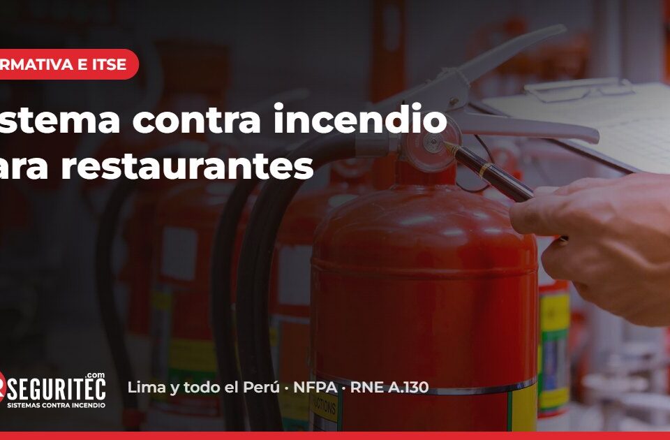 Extintores y sistema contra incendio para restaurantes: cocina, campana y salón