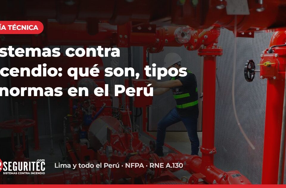 Técnico en cuarto de bombas contra incendio: tipos de sistemas contra incendio